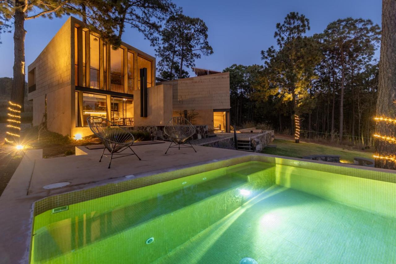 Cabana Lujo Con Alberca Climatizada Vistas Al Bosque De Масамитла Екстериор снимка