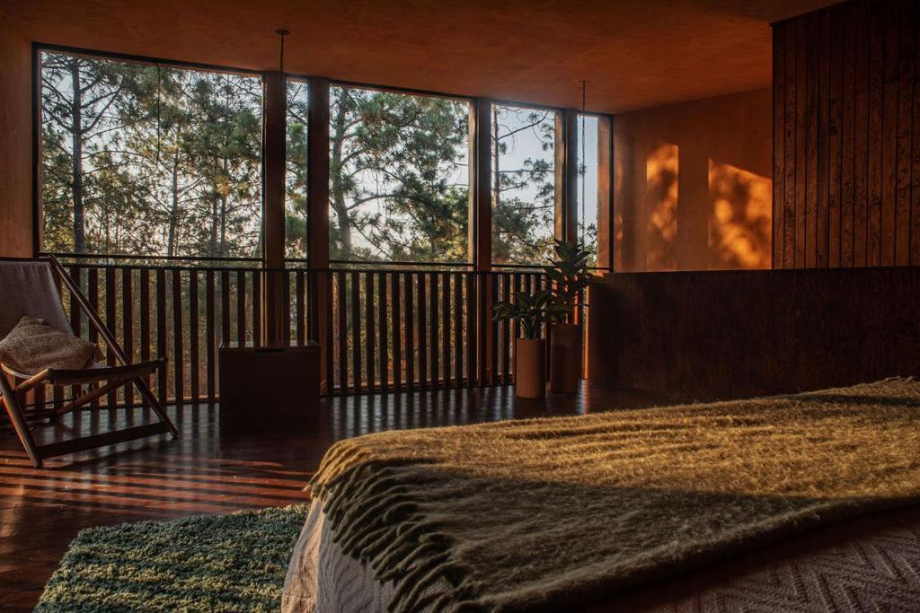 Cabana Lujo Con Alberca Climatizada Vistas Al Bosque De Масамитла Екстериор снимка