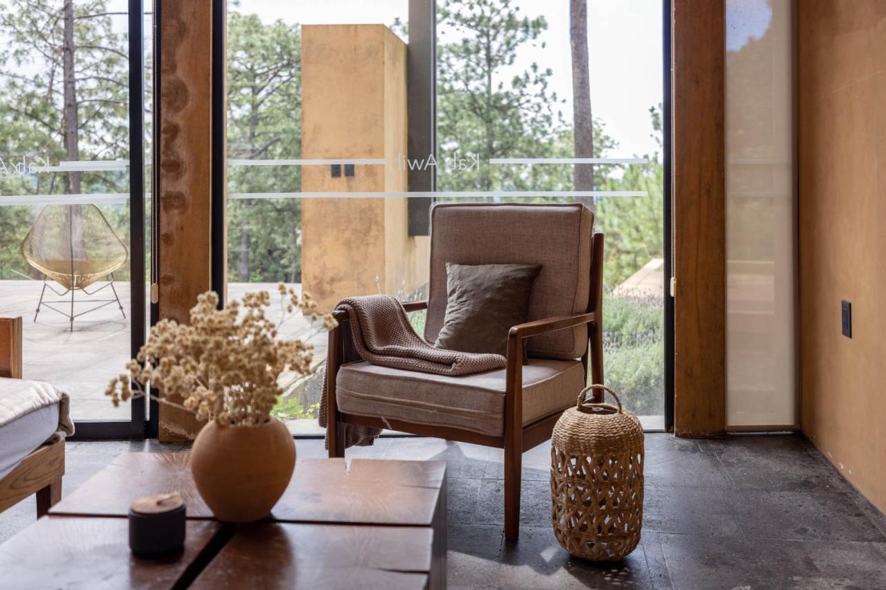 Cabana Lujo Con Alberca Climatizada Vistas Al Bosque De Масамитла Екстериор снимка